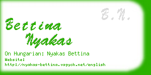 bettina nyakas business card